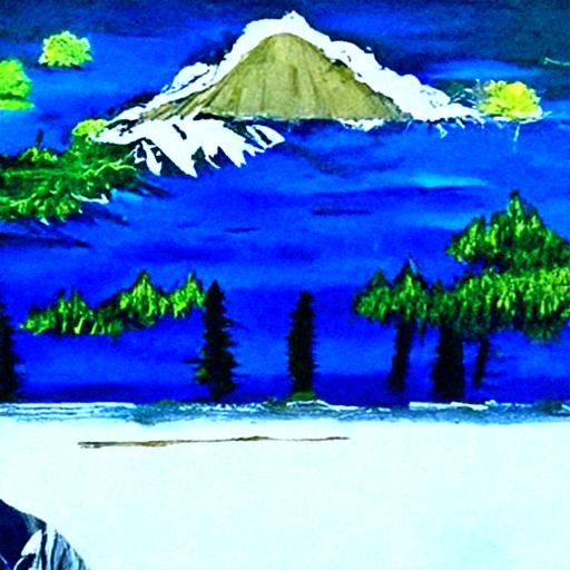 Happy Little Trees in Bob Ross Style