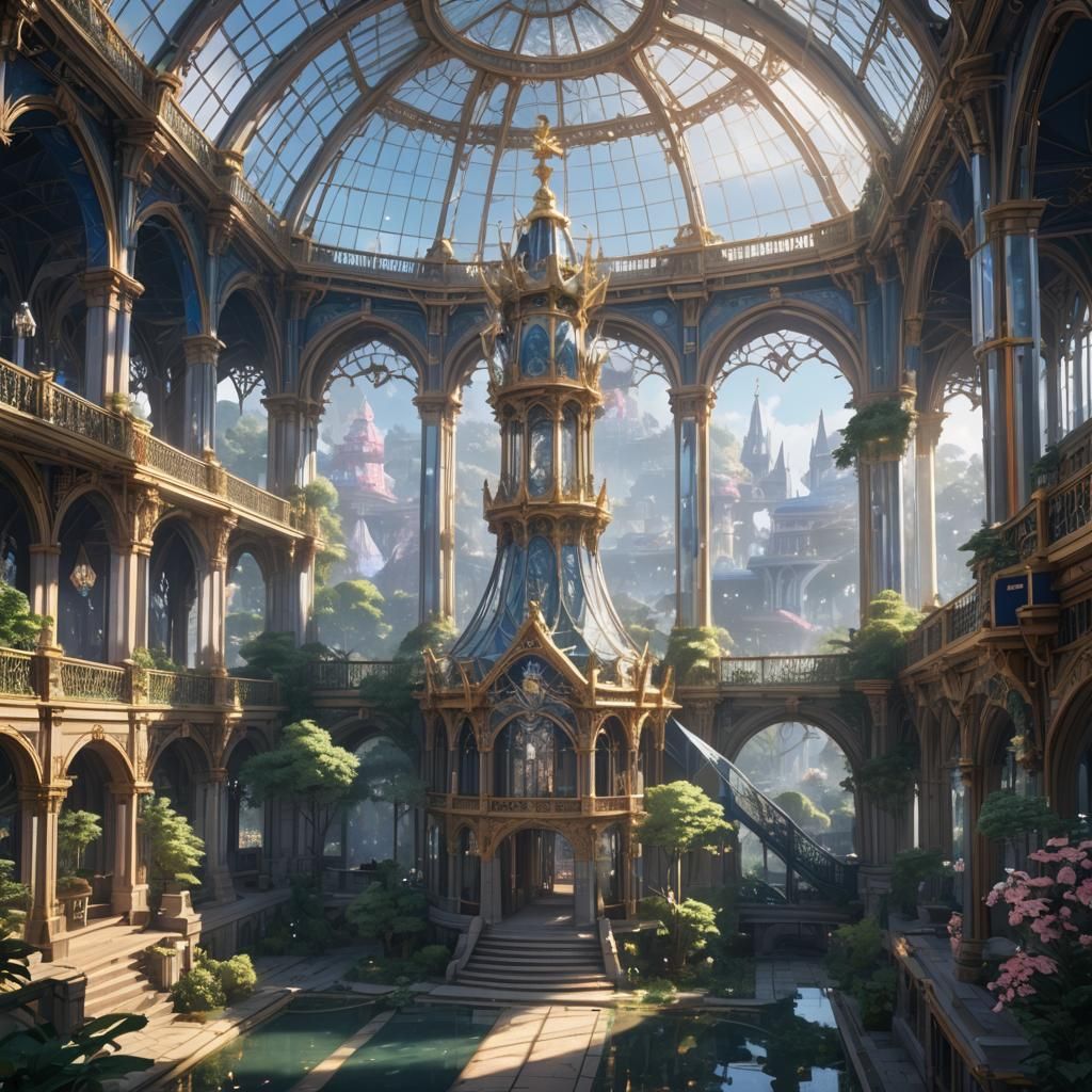 Crystal Palace: Detailed 3D Anime Art