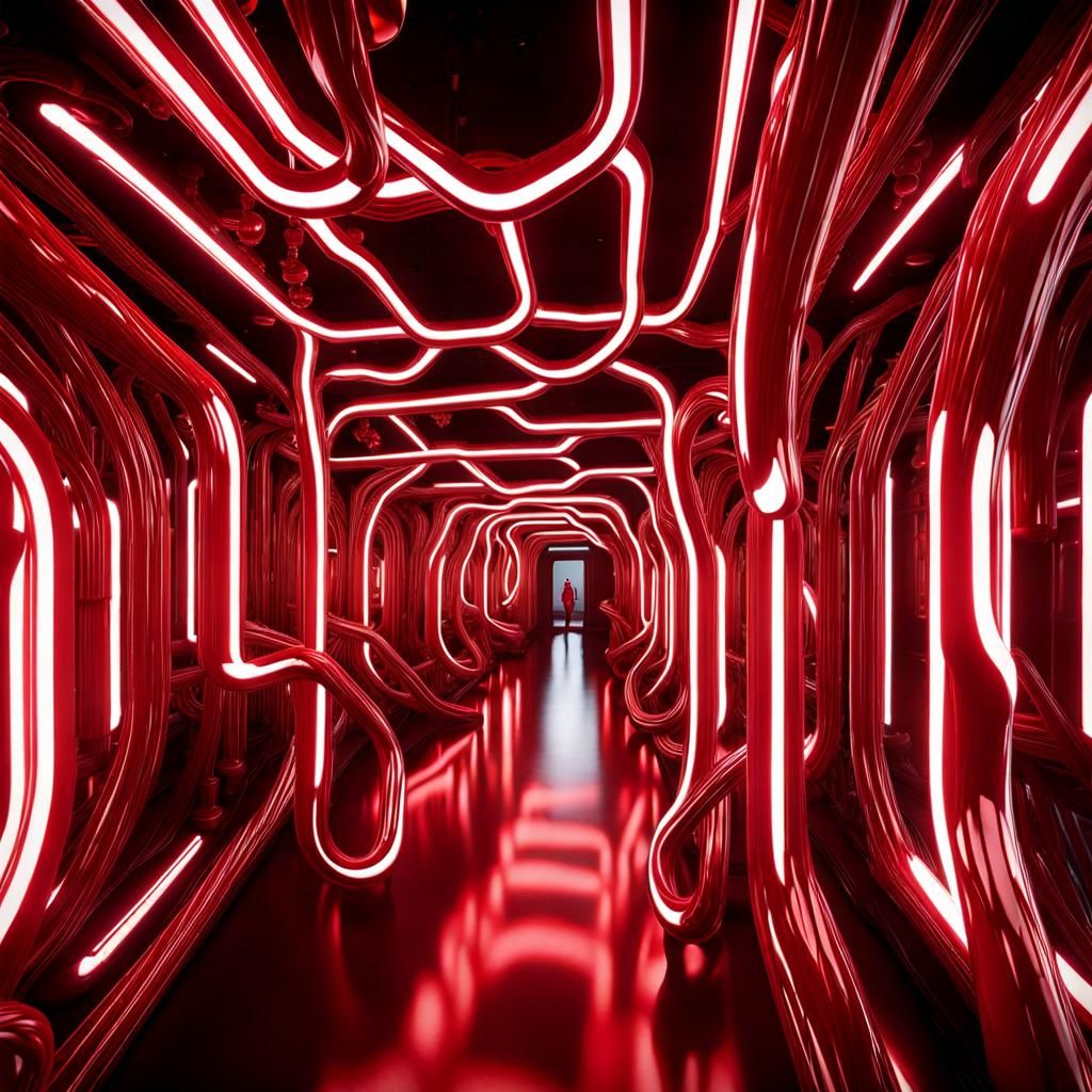 Glass Blood Router: Hyperdetailed Blood Vessel Network