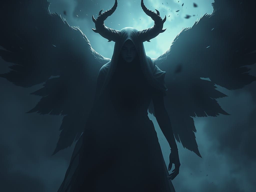 Archangel Michael in Mysterious Dark Fantasy Realm