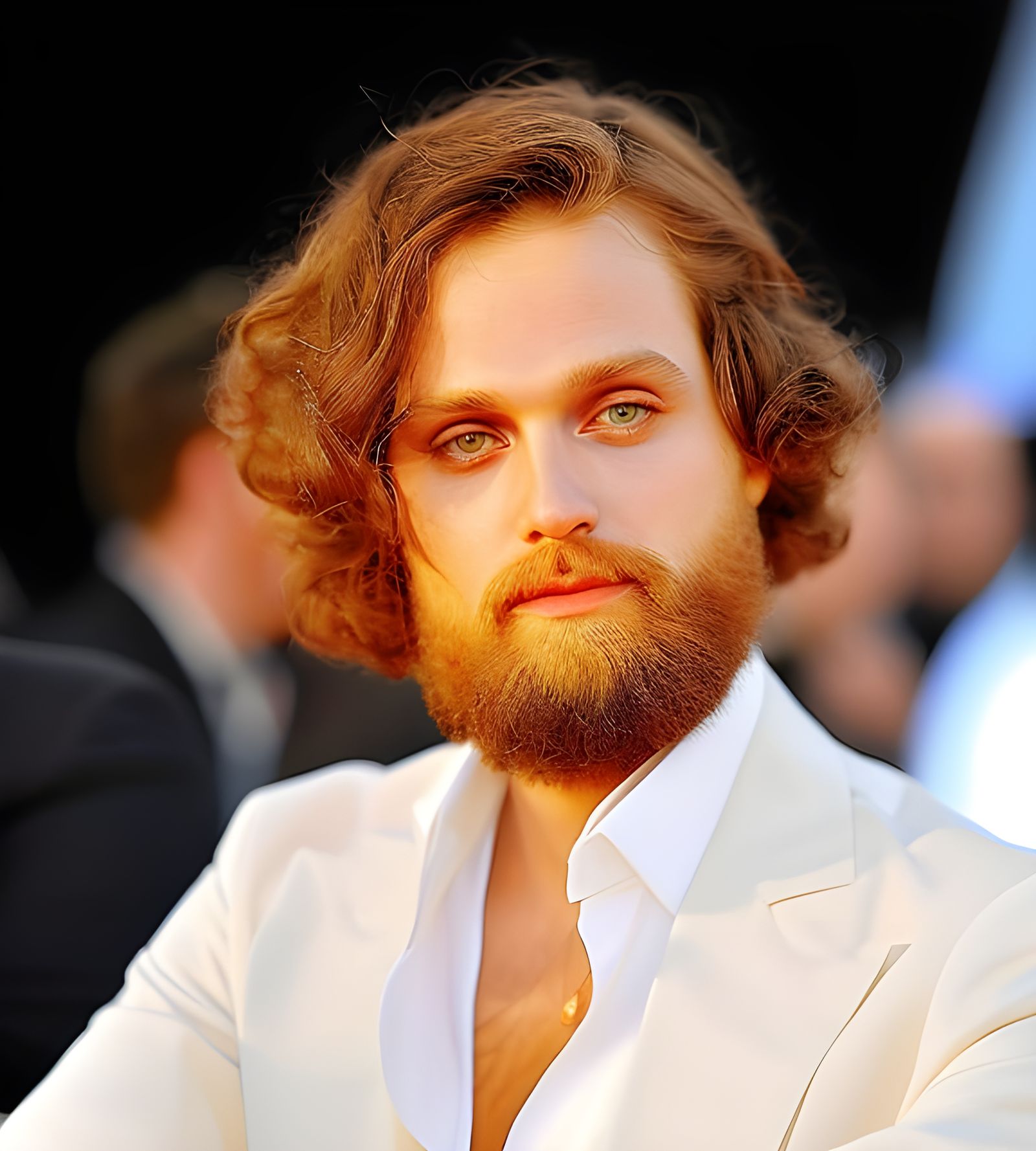 Hyperrealistic Portrait of Ginger Man in Soft Light