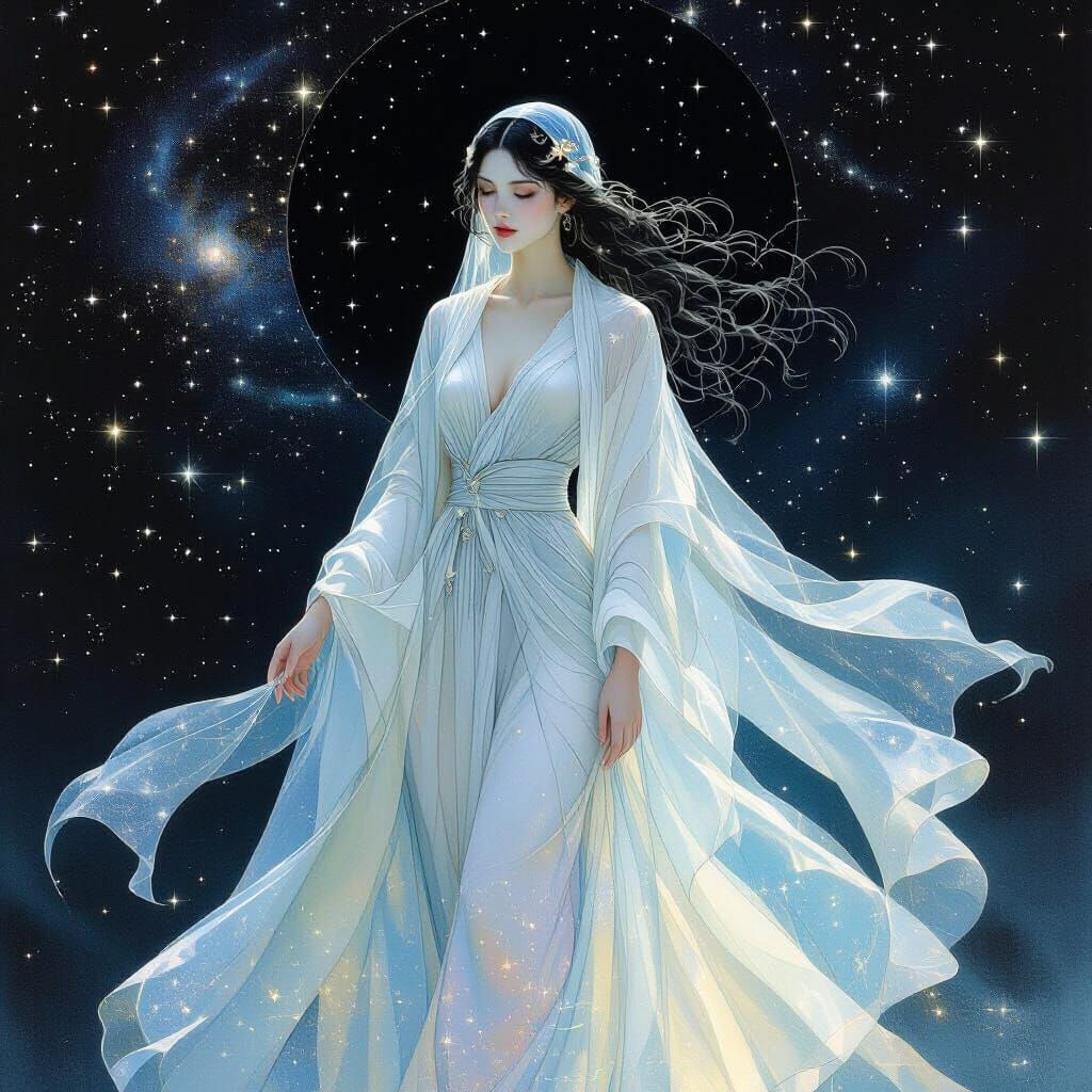 Celestial Stardust Being in Luminous Fantasy Art