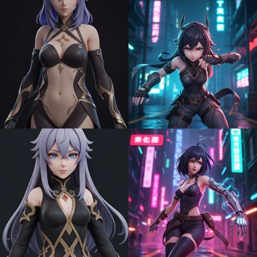 Vi Anime Character Rendered in Detailed 3D
