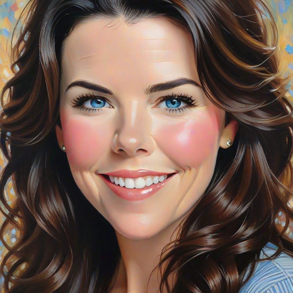 Impressionistic Portrait of Lauren Graham as Monet Oil Paint...
