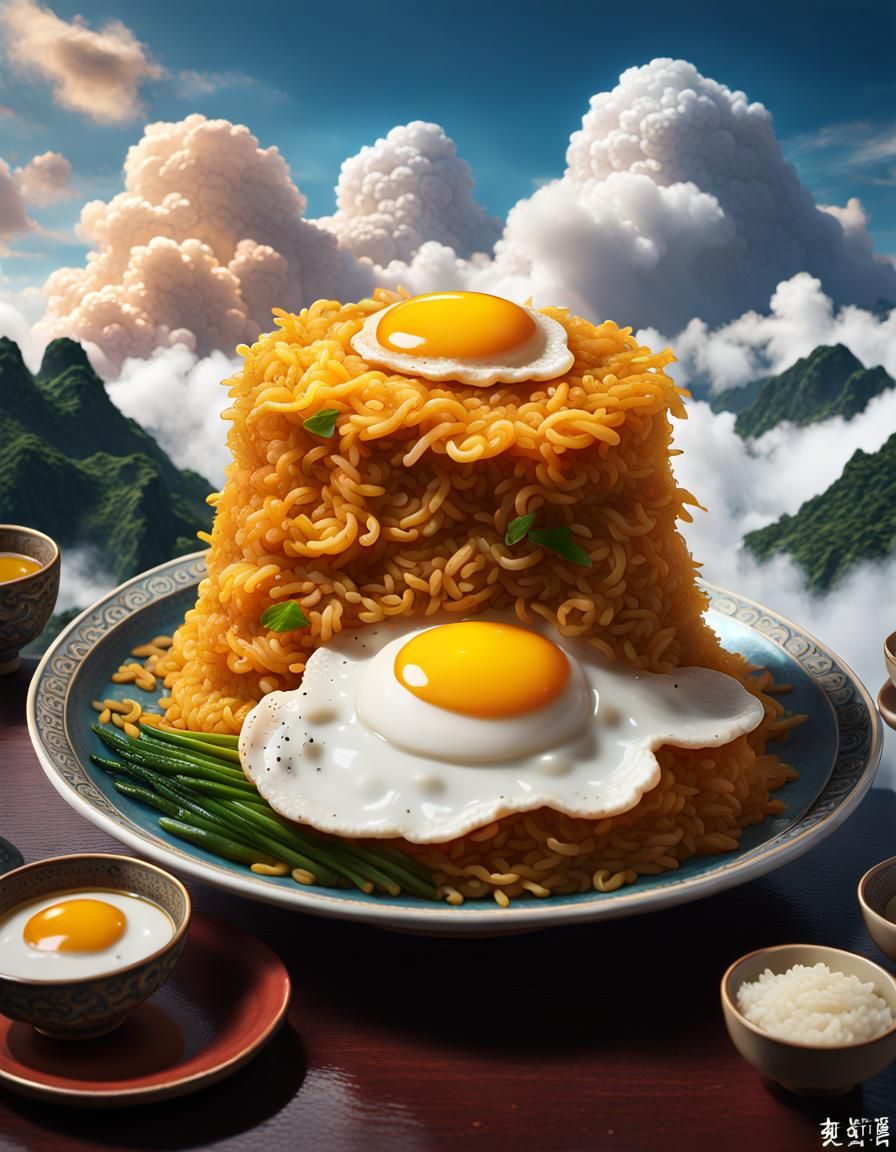 Hong Kong Char Siu Rice: Detailed Matte Painting