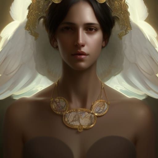Angelic Princesses in Heaven: Hyperdetailed Portrait