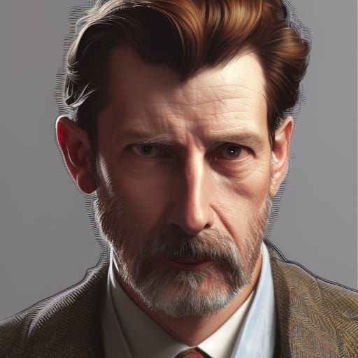 Professor Portrait in Hyperdetailed Digital Art Style