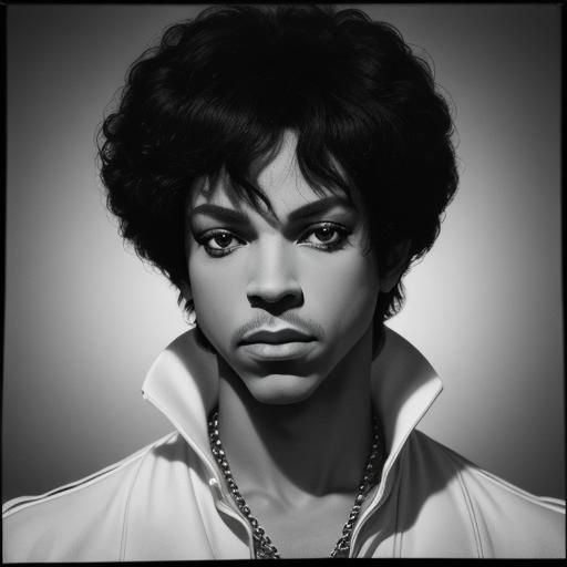 Prince Portrait in Mapplethorpe Style, Black and White