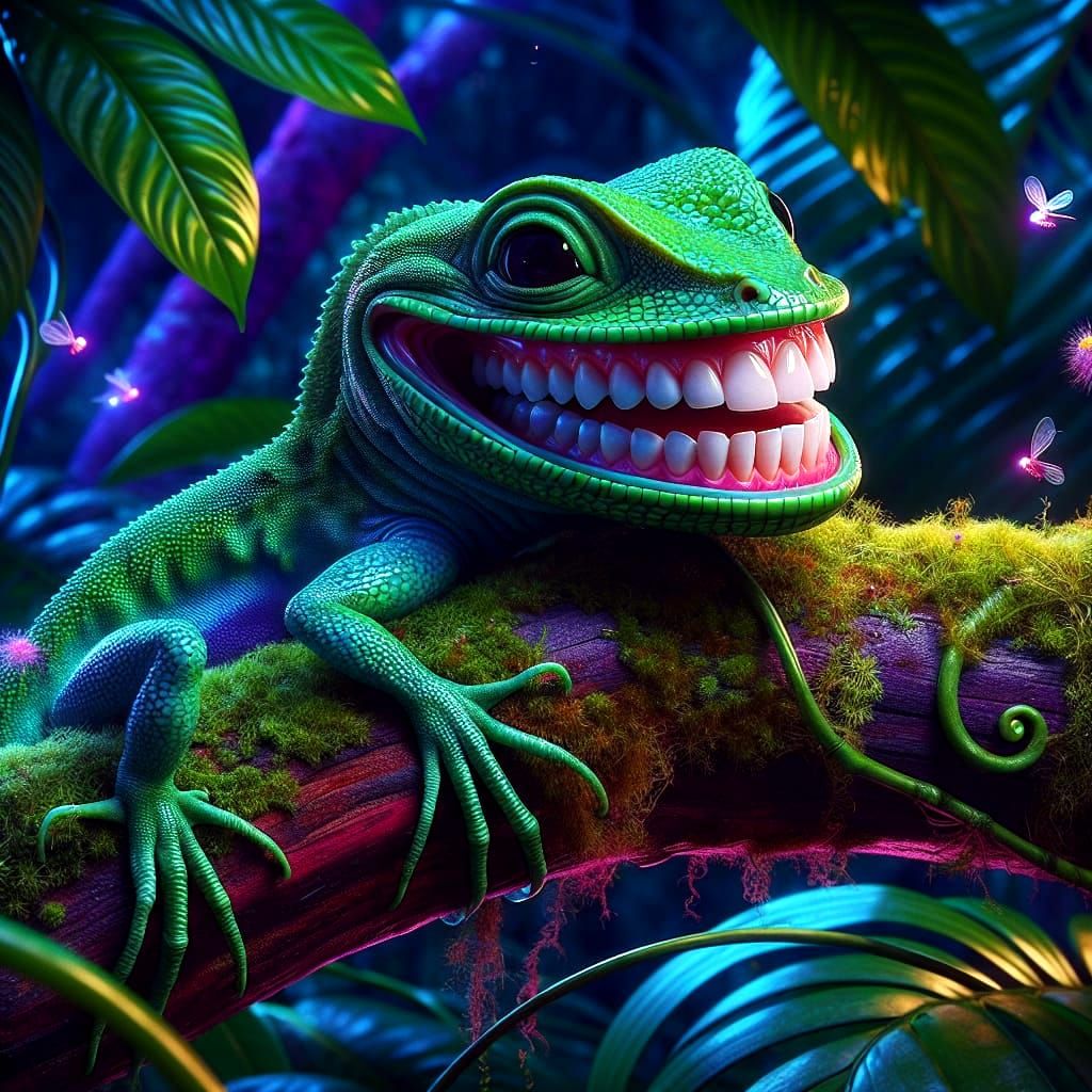 A very happy lizard