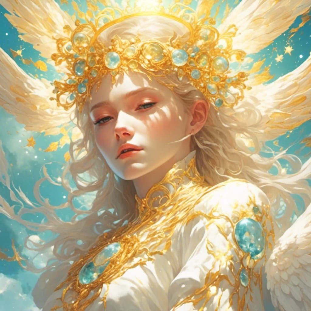 Radiant Angel Blesses Earth with Divine Light