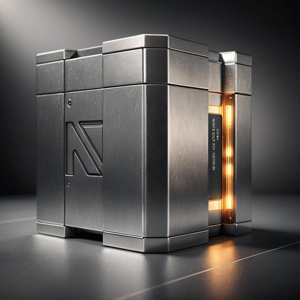 Silver Box Concept Art with Lights and Card Slot
