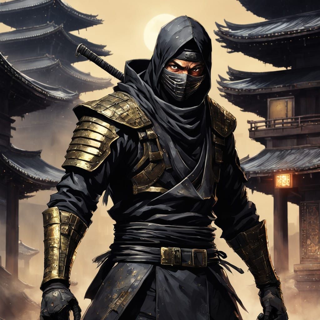 Heroic Ninja in Dark Fantasy Realism
