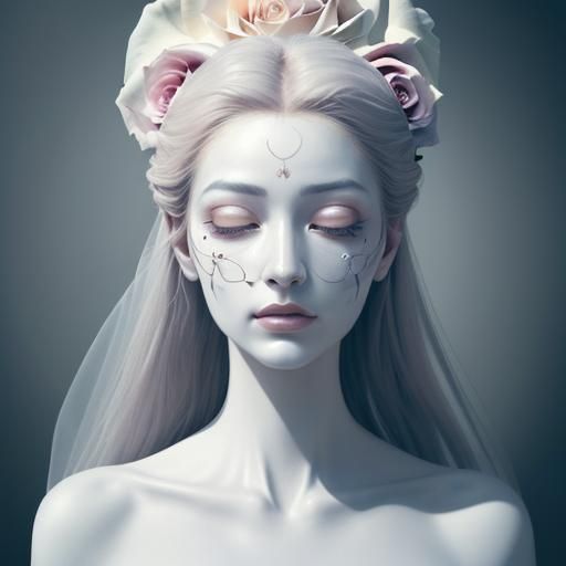 The Meditative Rose is often considered one of Dalí's most unique and enigmatic works. It features a single rose, metic...