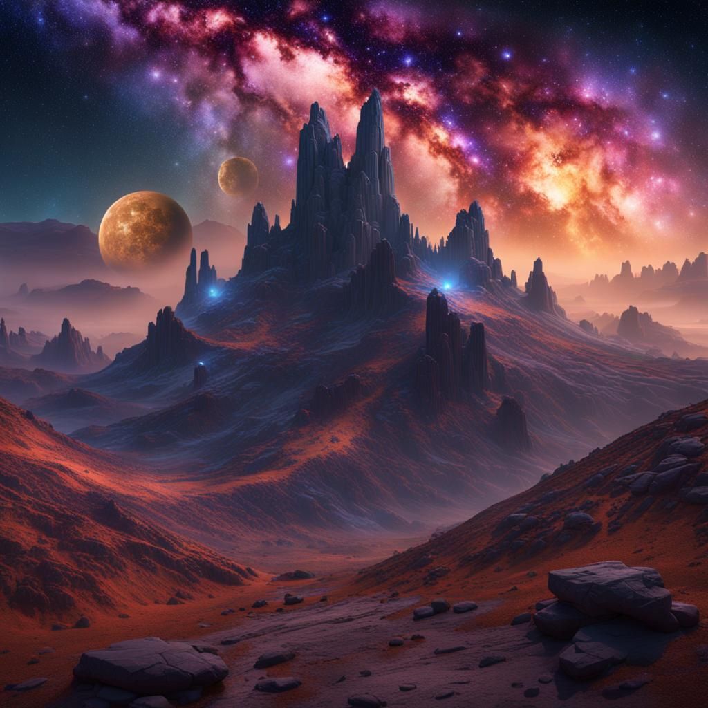 Fantastical Milky Way Matte Painting in Deep Color