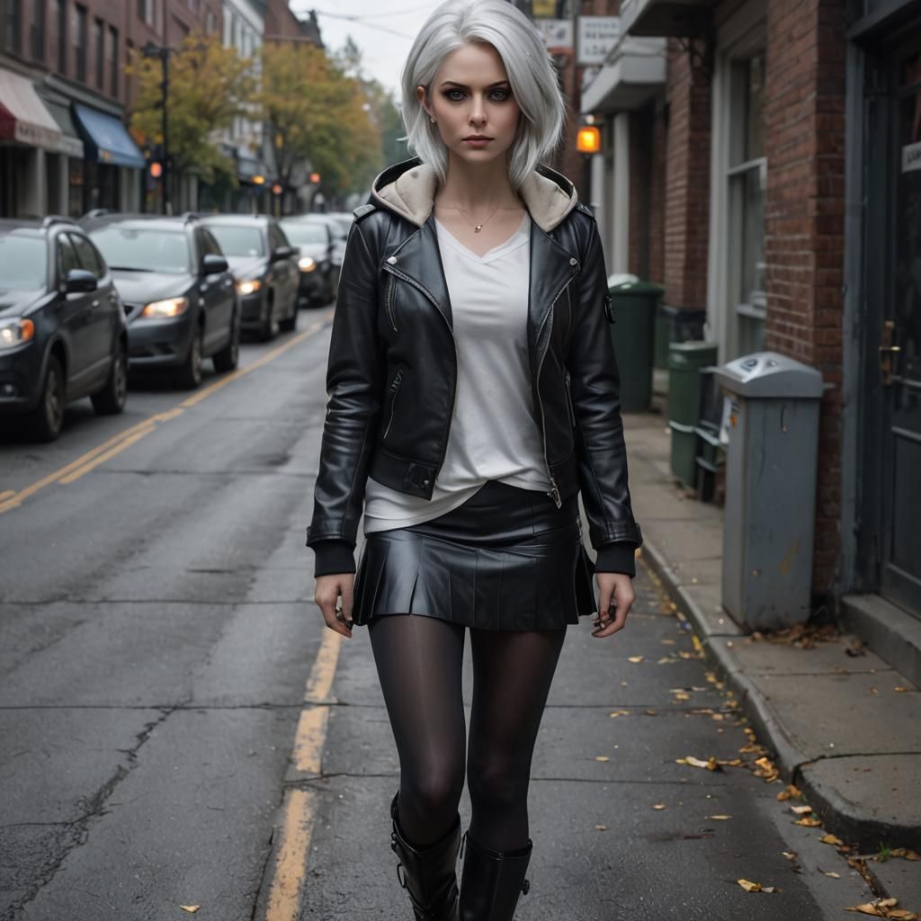 Liv Moore Portrait in Art Nouveau Style