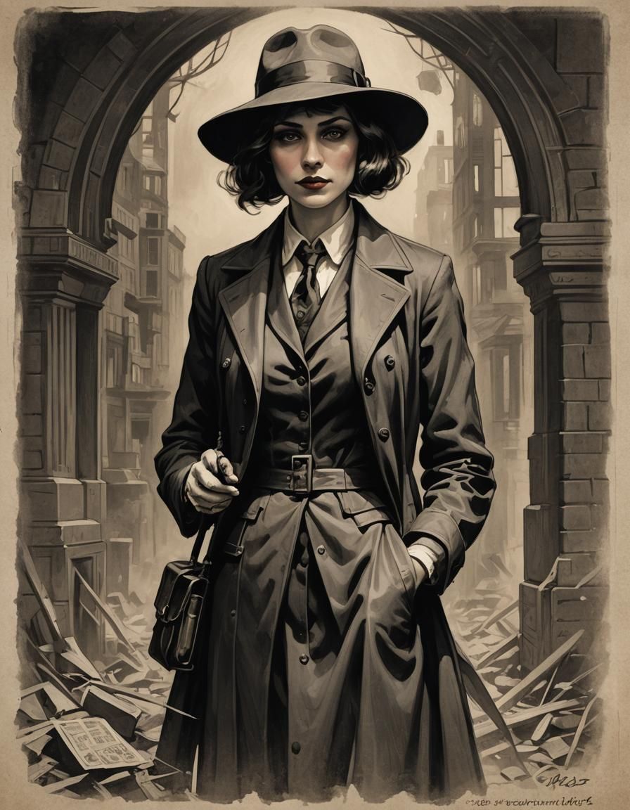 Occult Investigator in 1920s Style