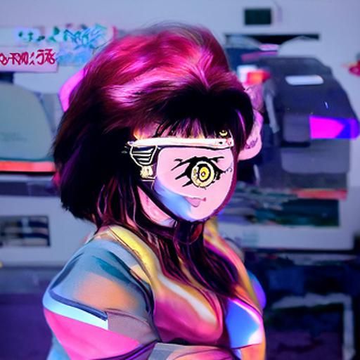 Anime Cyclops Girl in Moonbeam City