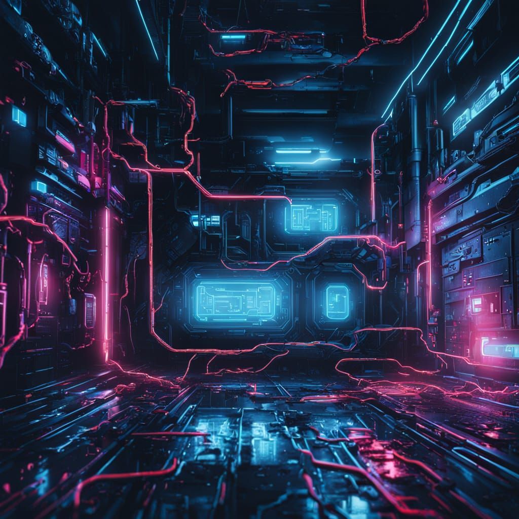 Cyberpunk Lymph Node with Cortical Nodule Illustration