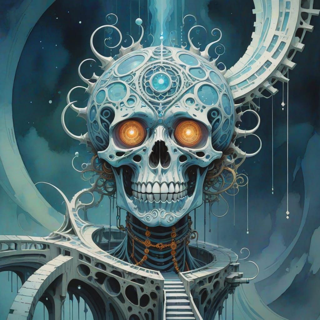 Eldritch Warlock Bridge of Bone in Mixed Media