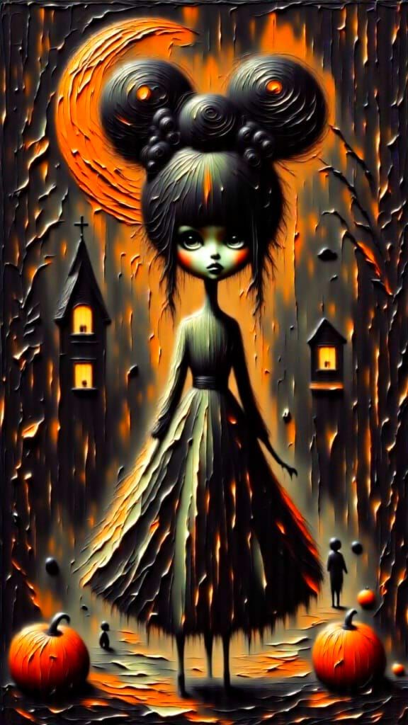 Haunted Christmas Crypt Mashup: Chibi Monster in Tree Dress