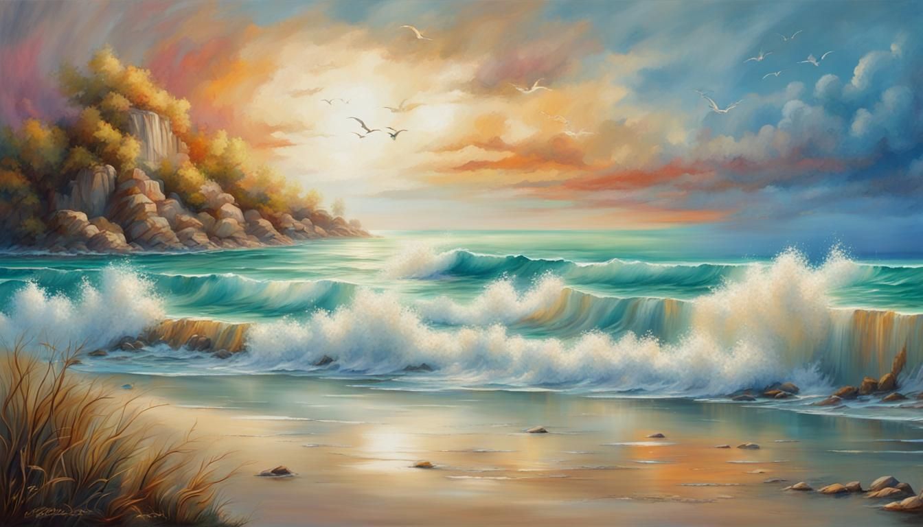 Arty Ocean Dream Beach Landscape