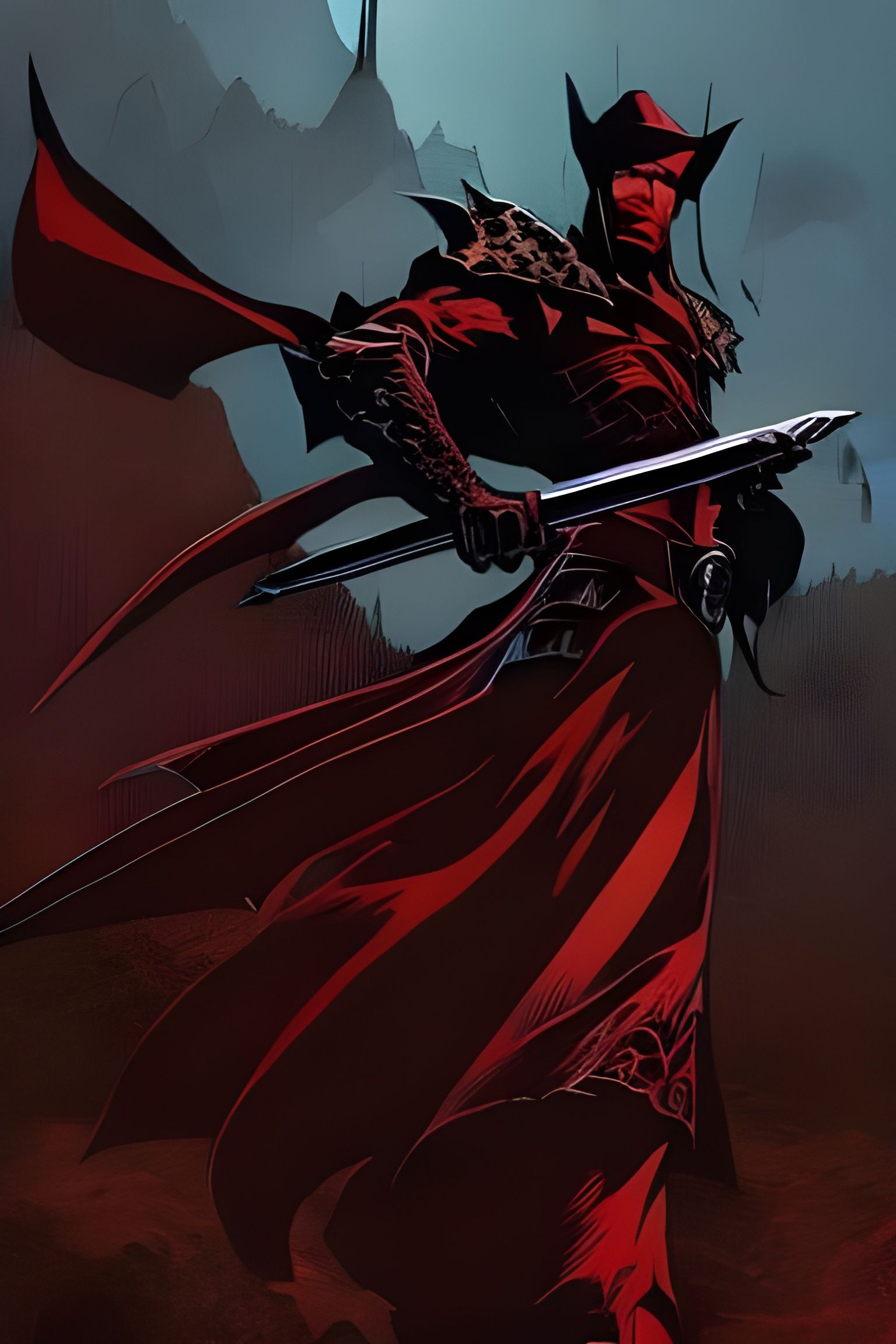 Dark Fantasy Highwayman in Comic Book Art Style
