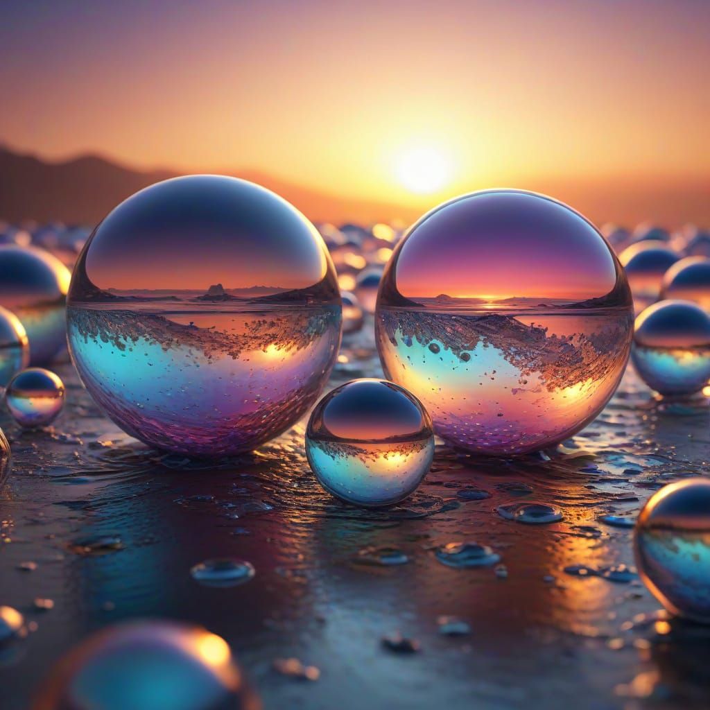 Dreamy, Vibrant Spheres in Ethereal Macro Photography