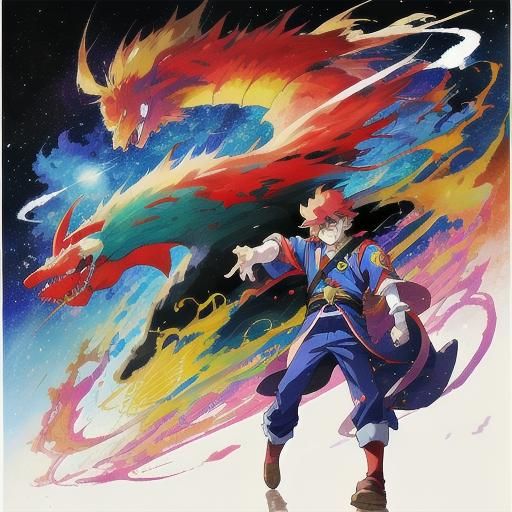 Mario in Anime Key Visual Style