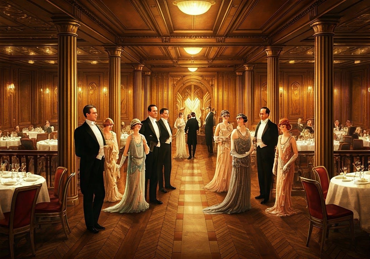 Titanic Ballroom in Opulent Art Deco Style