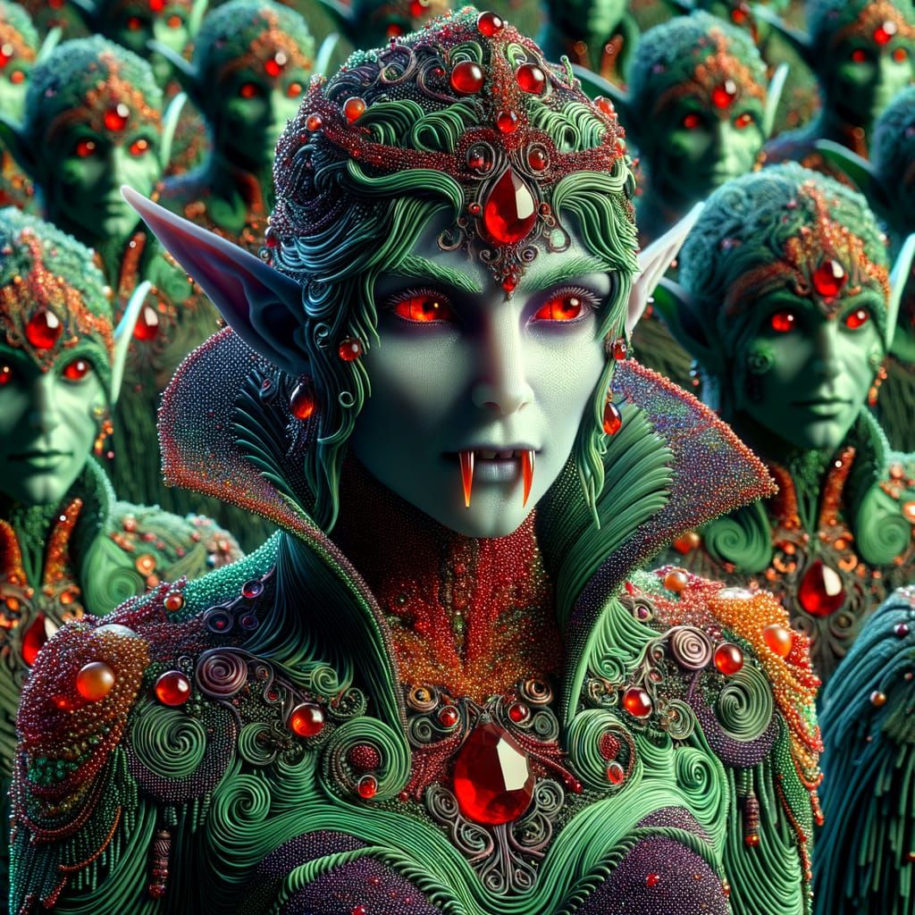 Mystical Elf Coven in Cinematic Quality