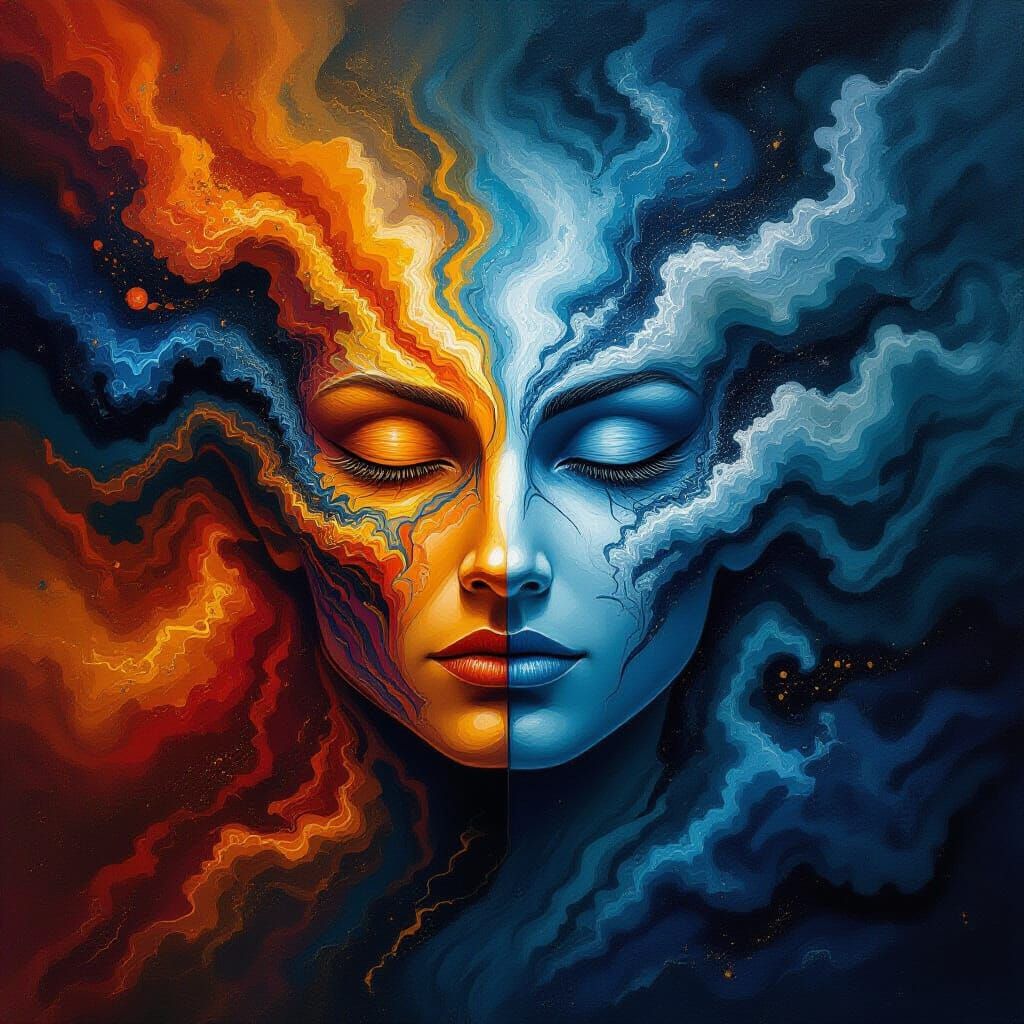 Chaos vs. Calm: An AI Art Interpretation