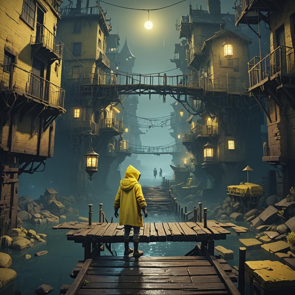Little Nightmares Underwater City Concept Art
