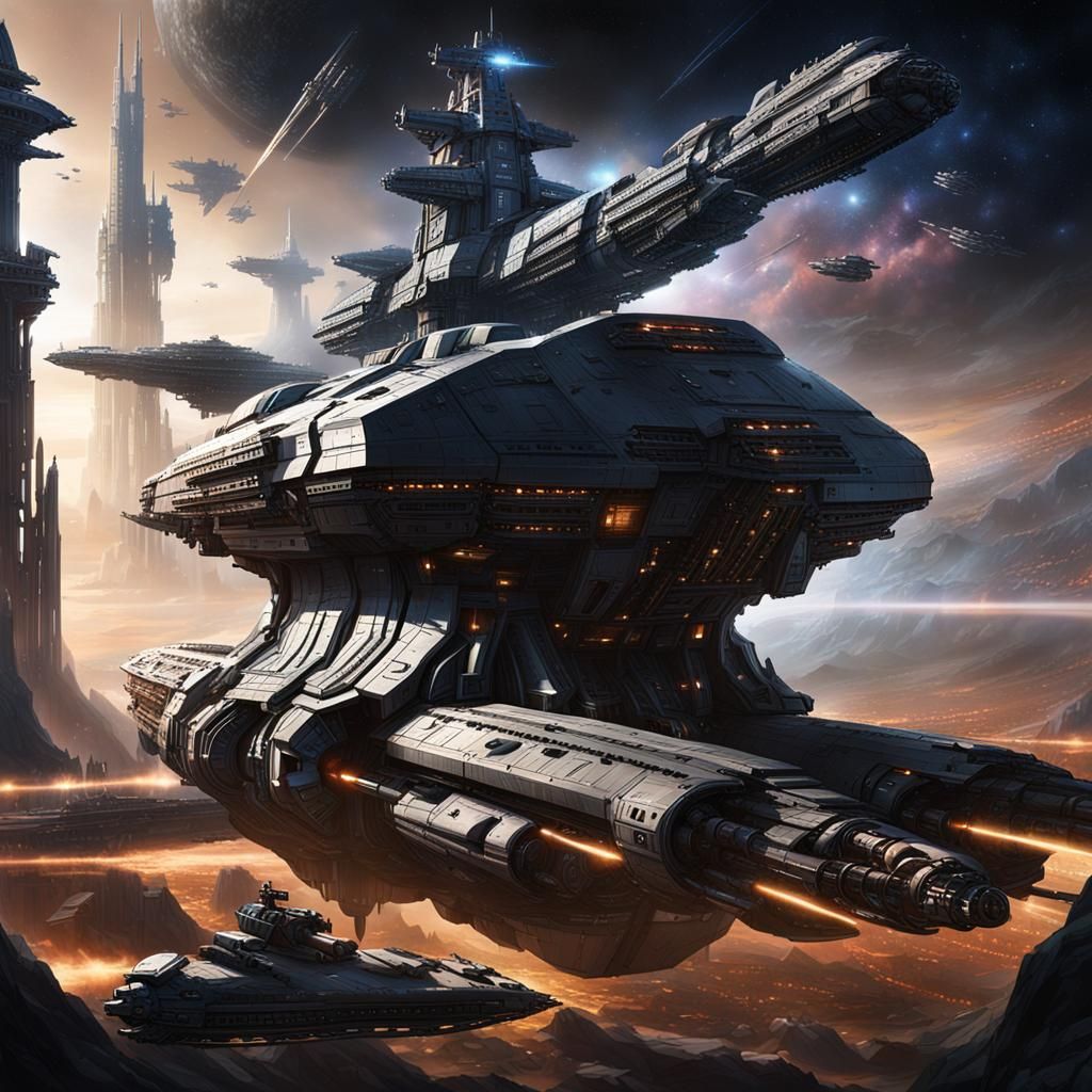 Colossal Space Battleship: Interstellar Military Vanguard