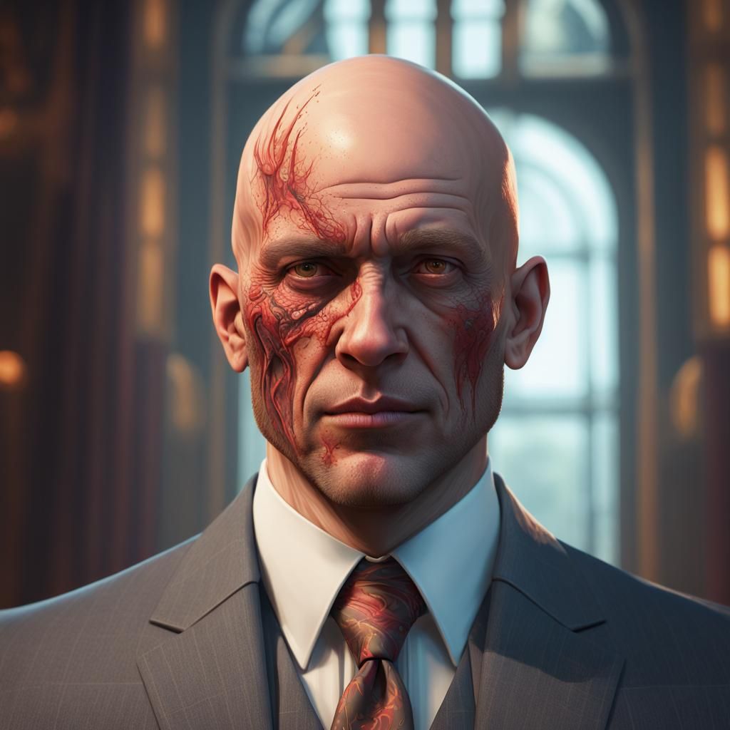 Acid Burn Portrait in Hyperdetailed Style