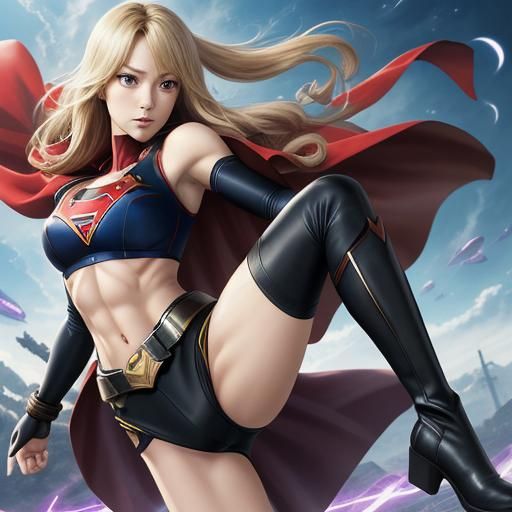 Supergirl Figure in Anime Style