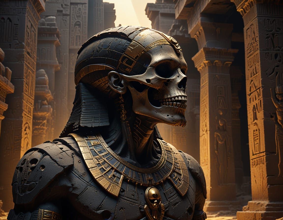Cursed Egyptian City in Dark Fantasy Art