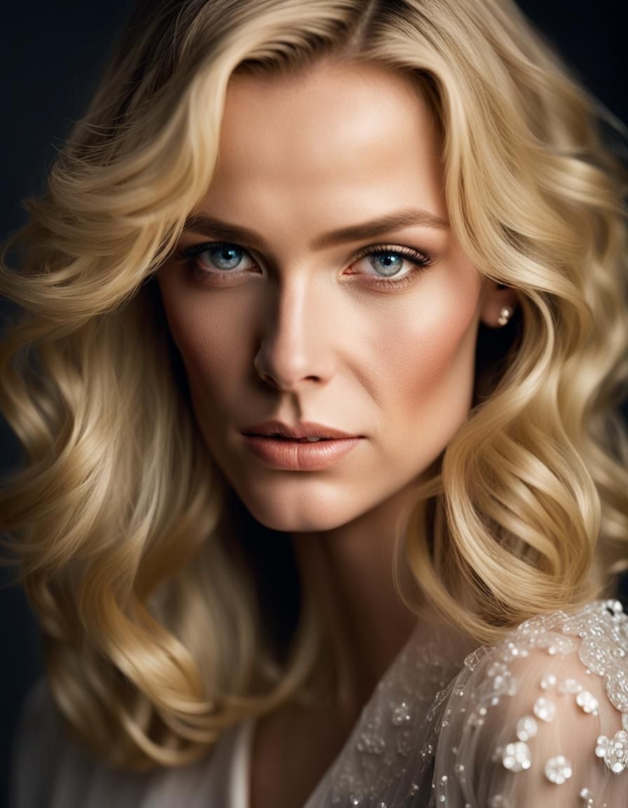 Elegant Portrait of a Woman with Soft Bokeh