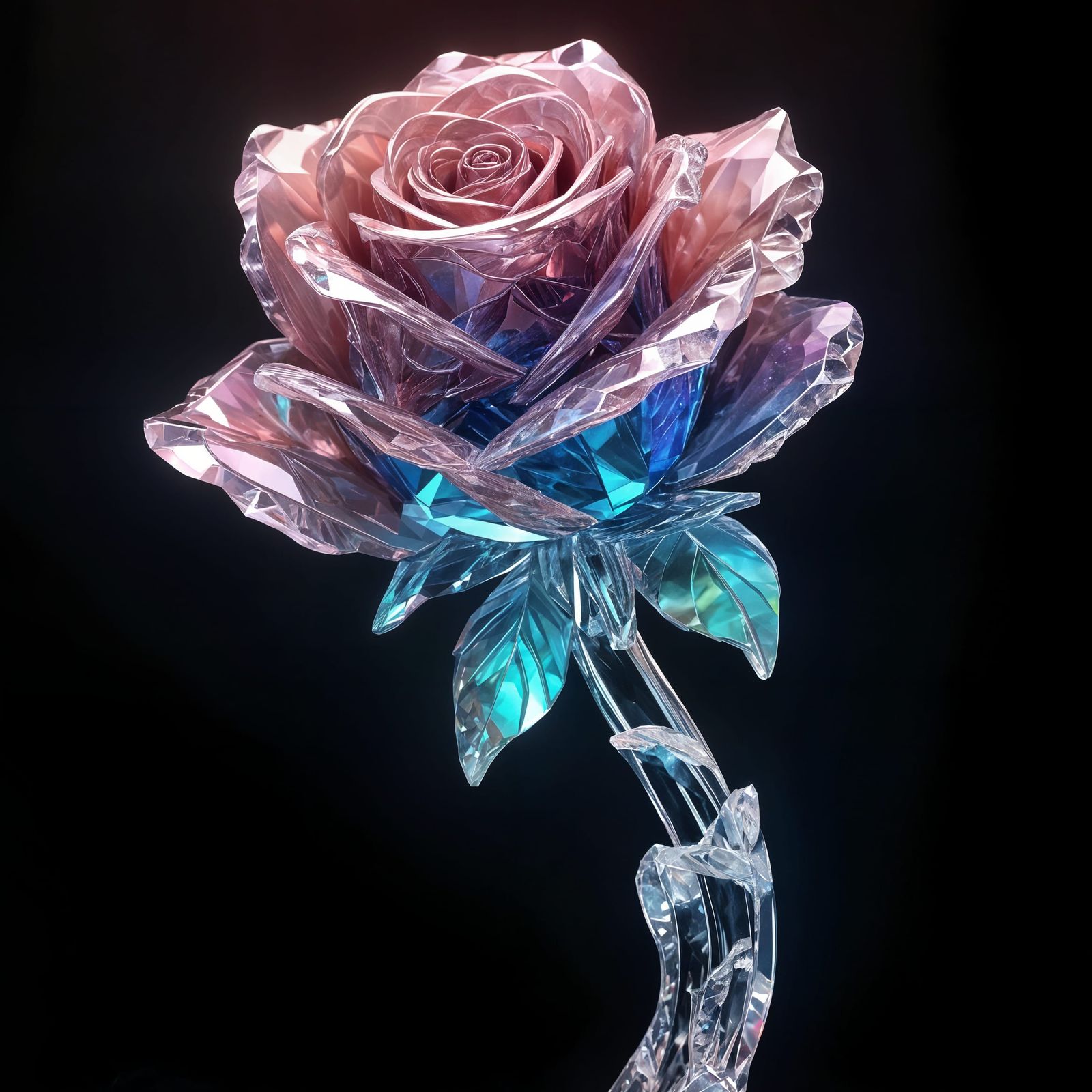 Crystalline Rose: A Gemstone Floral Creation
