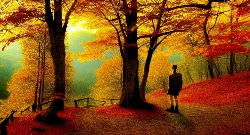 Ethereal Autumn God: AI Interpretation