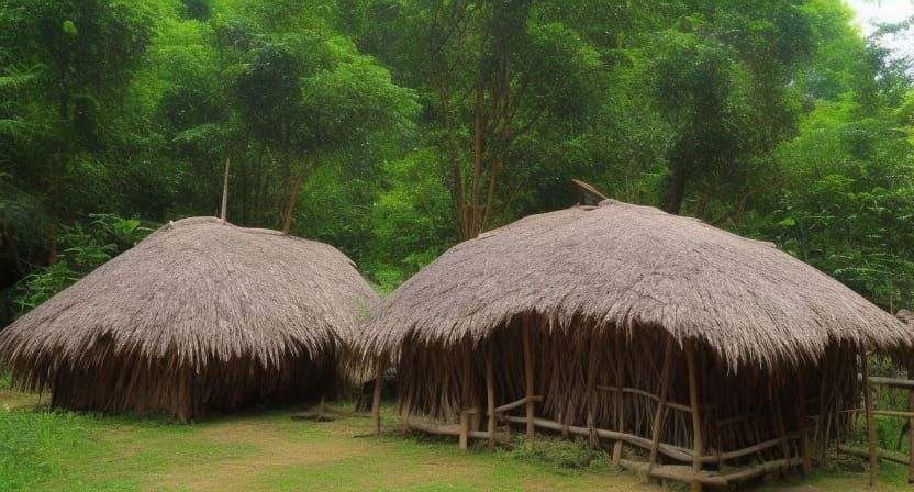 Goblin Huts at the Forest's Border