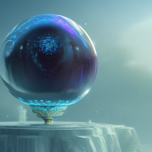 Mysterious Crystal Ball in Detailed Fantasy Art
