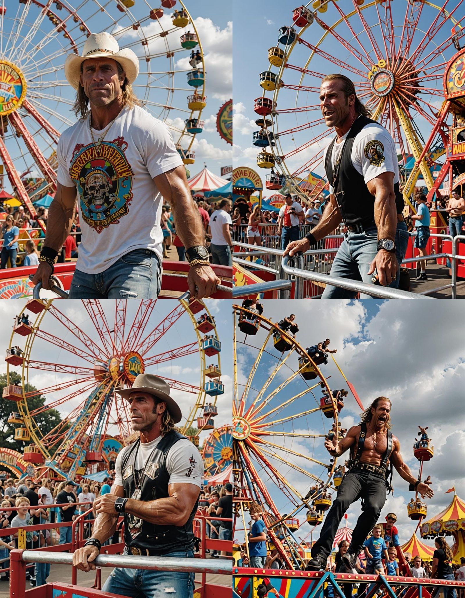 Shawn Michaels at Carnival with Crying Kids