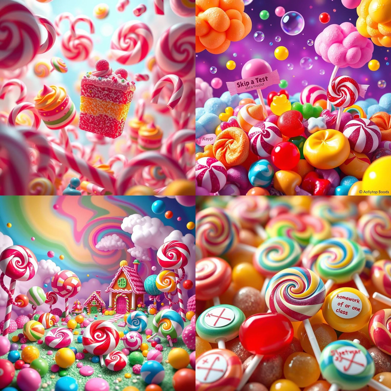 Magical Candies for Skipping School in Candy Art Style