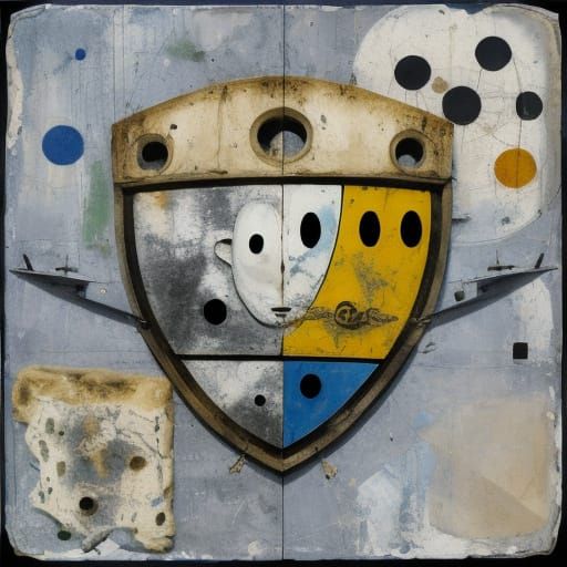 Surrealist Mouse Defends Realm with Gouda Shield