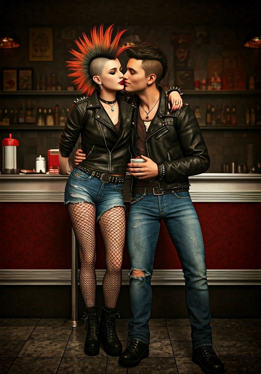 Punk Rock Romance in a Retro Diner
