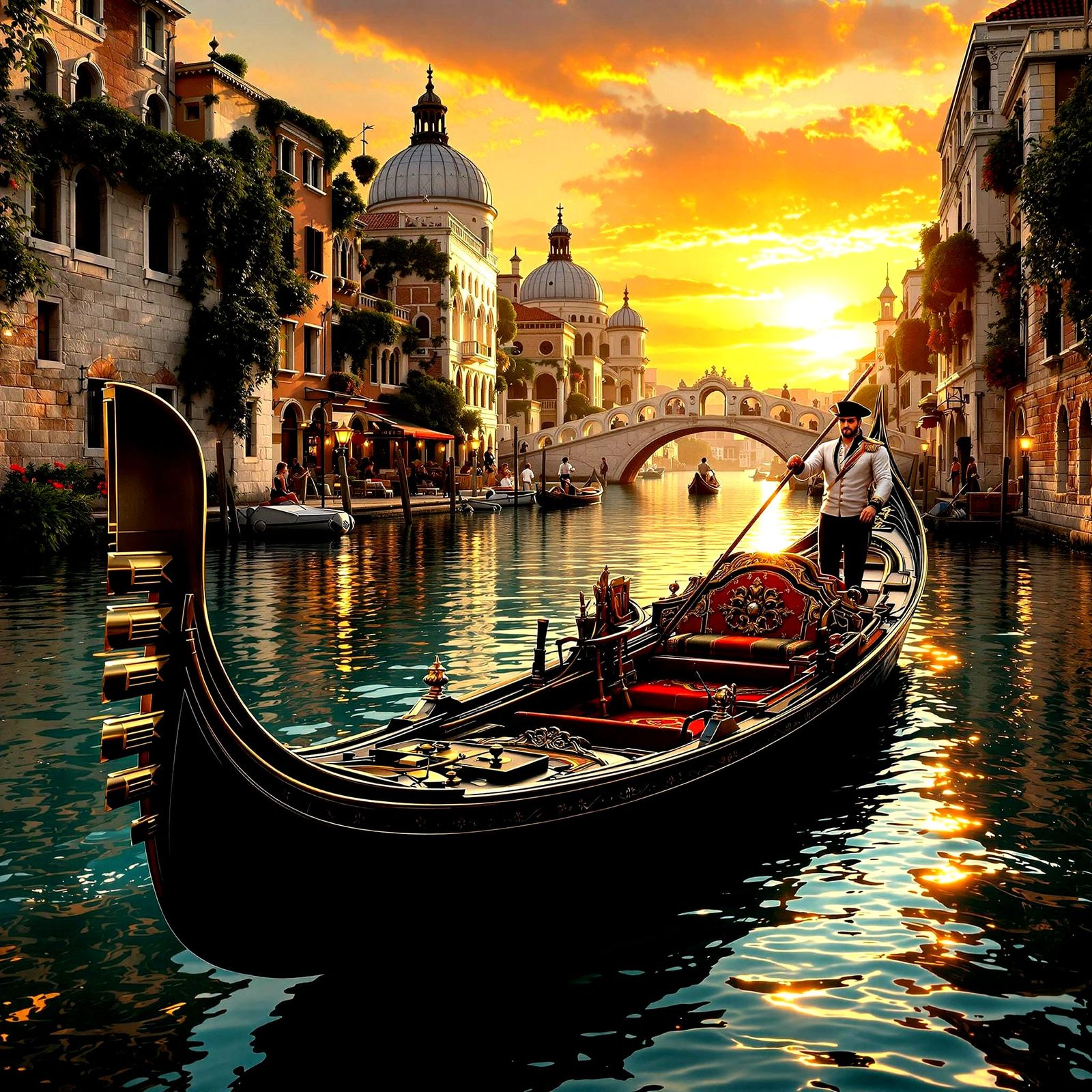 Venetian Gondola Ride at Sunset