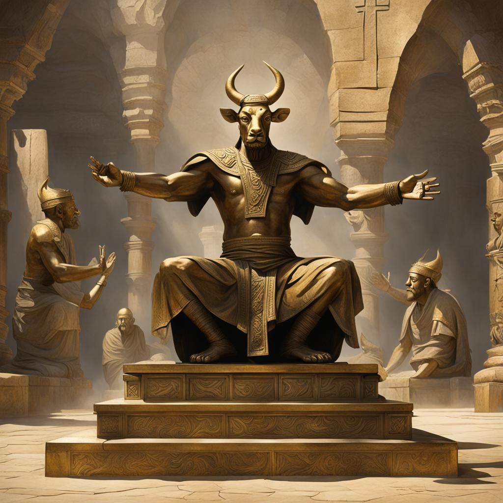 Ba'al Enthroned: A Sinister Digital Painting