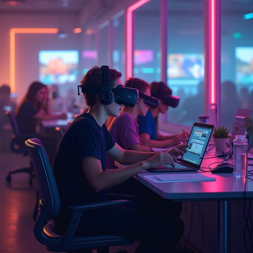 Students Embrace Technology in Vibrant Learning Space