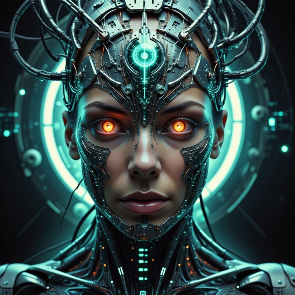 Star Trek Borg Cyborg Warrior in Spaceship