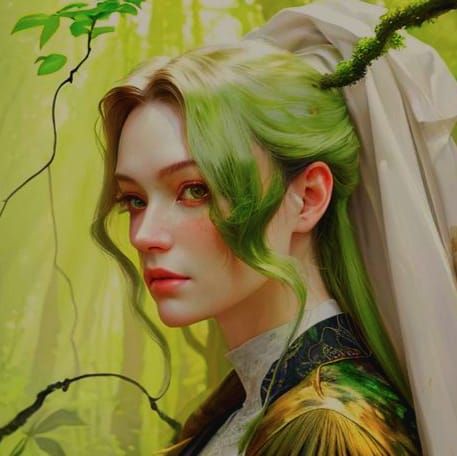 Lush Forest Scene with Sunlight and Shadows